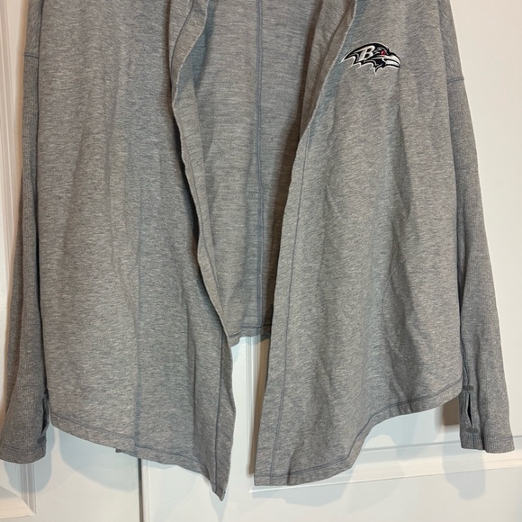 Baltimore Raven Under Armour Gray Hooded Waterfall Cardigan Sweatshirt S - Picture 4 of 9